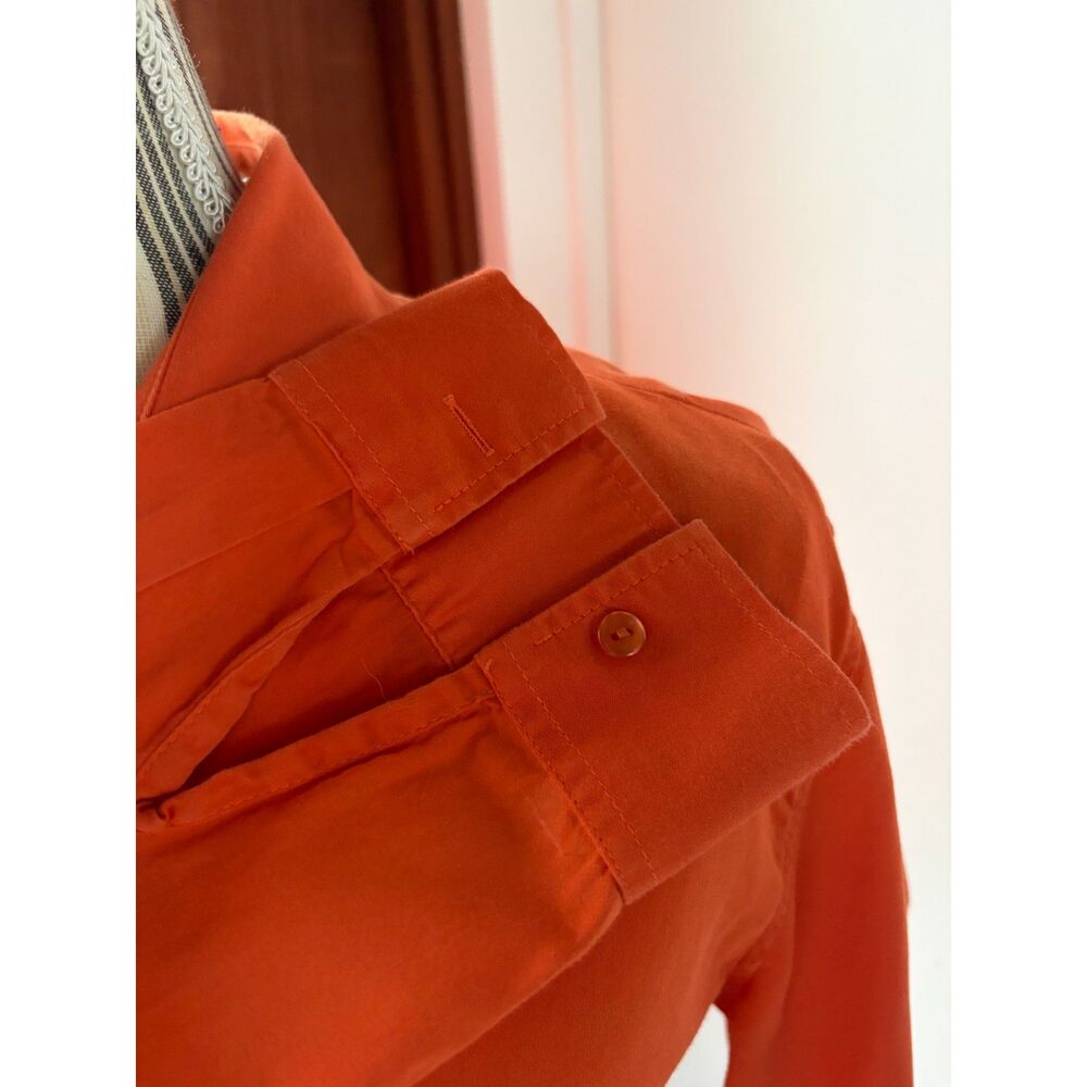 Vintage Nara Mamicie Cotton made in Italy Orange Holiday Fall Long Blouse Dress - Picture 13 of 13